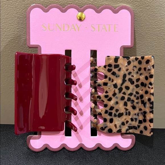 Sunday State Accessories - Sunday State | Animal Print Hair Clips (3”)